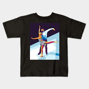 couple ice skating Kids T-Shirt